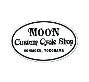 Photo1: MOON Custom Cycle Shop Sticker
