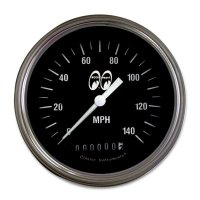 MOON Equipped 3 3/8inch 140MPH Speed Meter  (Black)