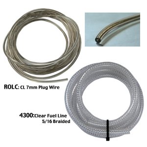 Photo1: Clear Fuel Line 5/16 Braided