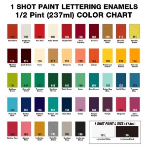 Photo2: Lettering Black 199 - 1 Shot Paint Lettering Enamels 237ml