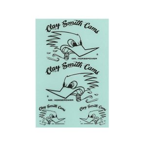 Photo1: Clay Smith Clear Base Sticker Set   (Black)