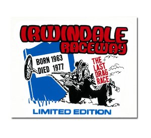 Photo1: HOT ROD Sticker IRWINDALE RACEWAY Sticker