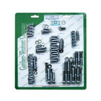 S/B Chevy Chrome Plated engine bolt set w/Bowtie logo
