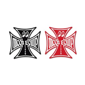 Photo1: MOON Equipped Cross Sticker Small