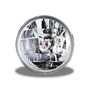 Photo1: Skull Head Light Round for Two Lamps