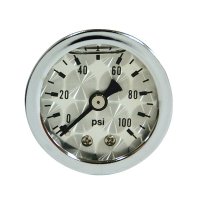 Direct mount Pressure Gauge Engine-Turned Facia Face  (0-100psi)