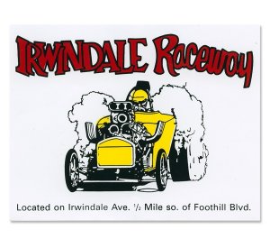 Photo1: HOT ROD Sticker IRWINDALE Raceway Sticker