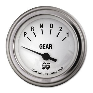 Photo1: MOON Equipped 2inch Gear Indicator 3 Speed  (Electric) (White)