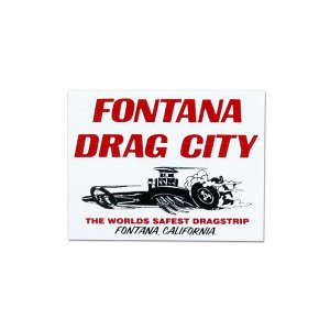 Photo1: HOT ROD Sticker FONTANA DRAG CITY Sticker