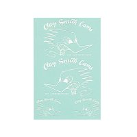 Clay Smith Clear Base Sticker Set   (White)