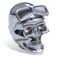 Chrome Shift Knob Skull with Goggles
