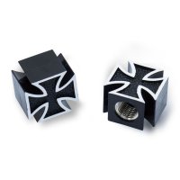 Iron Cross Black Air Valve Caps