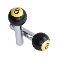 8 Ball Door lock Knob Black