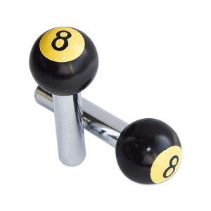 Photo1: 8 Ball Door lock Knob Black