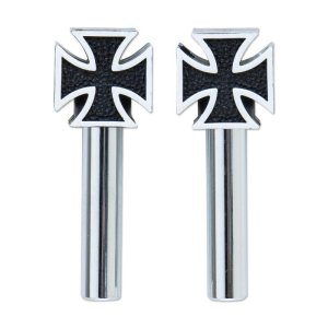 Photo3: Iron Cross Black Door lock Knob