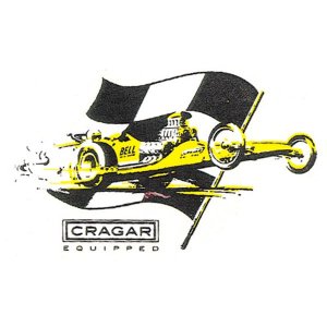 Photo1: HOT ROD Sticker CRAGAR EQUIPPED Sticker