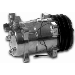 Photo1: Air Conditioner Chrome Compressor Double Pulley