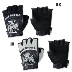 Photo1: MOON Equipped Half Finger Gloves