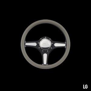 Photo3: Billet Specialties Steering Wheels Street Lite 35cm Black Black Anodized