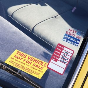 Photo2: Static Cling Oil Change Sticker
