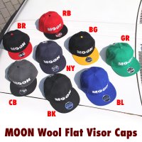 MOON Wool Flat Visor Cap