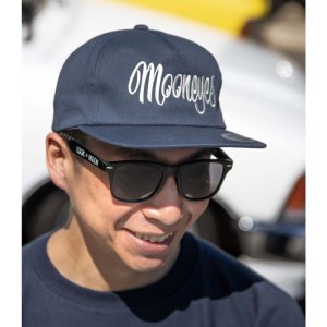 Photo2: MOONEYES Lettering Twill Flat Visor Cap