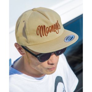 Photo3: MOONEYES Lettering Twill Flat Visor Cap