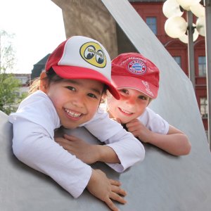 Photo2: Kids MOON Eyeball Baseball Caps
