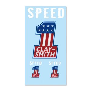 Photo1: Clay Smith No. 1 Sticker (Color)