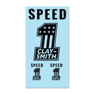 Photo1: Clay Smith No. 1 Sticker (Black)