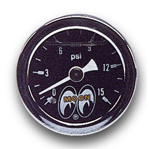Photo1: MOONEYES Classic Direct Gauge Fuel Press 0-15psi