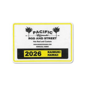 Photo1: Pacific Rod & Street Honolulu Hawaii 2026 Parking Permit Window Sticker