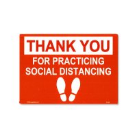 Thank You Social Distancing Sticker
