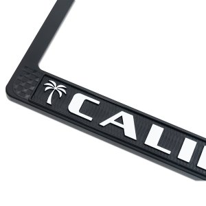 Photo3: CALIFORNIA License Plate Frame BK/WH JPN Size