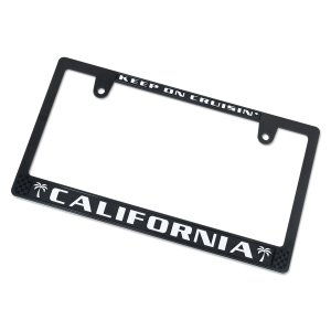 Photo4: CALIFORNIA License Plate Frame BK/WH JPN Size