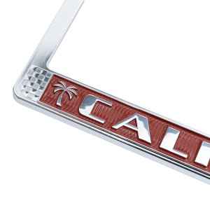 Photo3: CALIFORNIA License Plate Frame CH/RD JPN Size