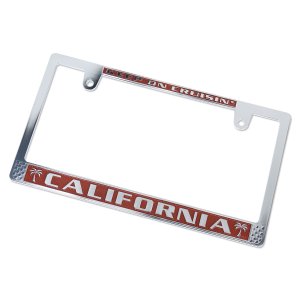 Photo4: CALIFORNIA License Plate Frame CH/RD JPN Size