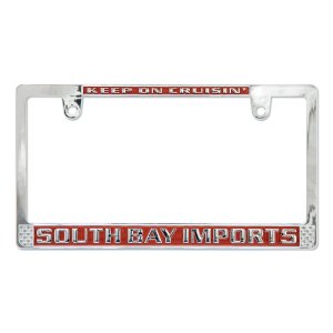 Photo1: CALIFORNIA License Plate Frame (Chrome) JPN Size