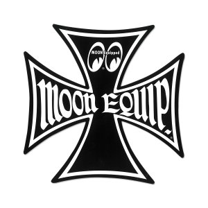 Photo1: MOON Equip. Iron Cross Sticker L size