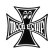Photo1: MOON Equip. Iron Cross Sticker L size (1)