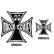 Photo3: MOON Equip. Iron Cross Sticker S size (3)