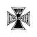 Photo1: MOON Equip. Iron Cross Sticker S size (1)