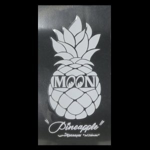 Photo2: Pineapple Sticker White (Script Style)
