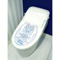 MOON Bunny Toilet Lid Sticker