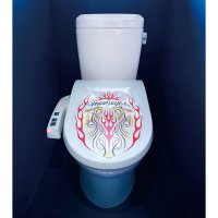 MOON Red Flames Toilet Lid Sticker