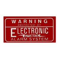 HOT ROD Sticker ALARM SYSTEM Decal Red