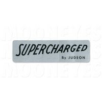 HOT ROD Sticker SUPERCHARGED BY JUDSON Black Lettering