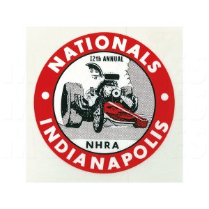 Photo1: HOT ROD Sticker 1966 NHRA INDIANAPOLIS NATIONALS