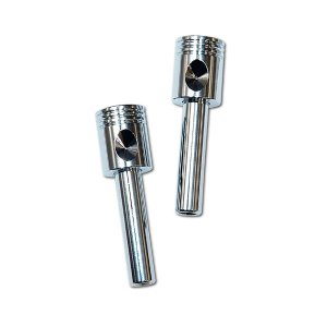 Photo1: Chromed Piston Door lock Knob