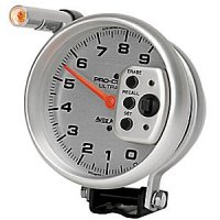 Ultra Light Single  Range Silver Tachometer 5inch 9000RPM